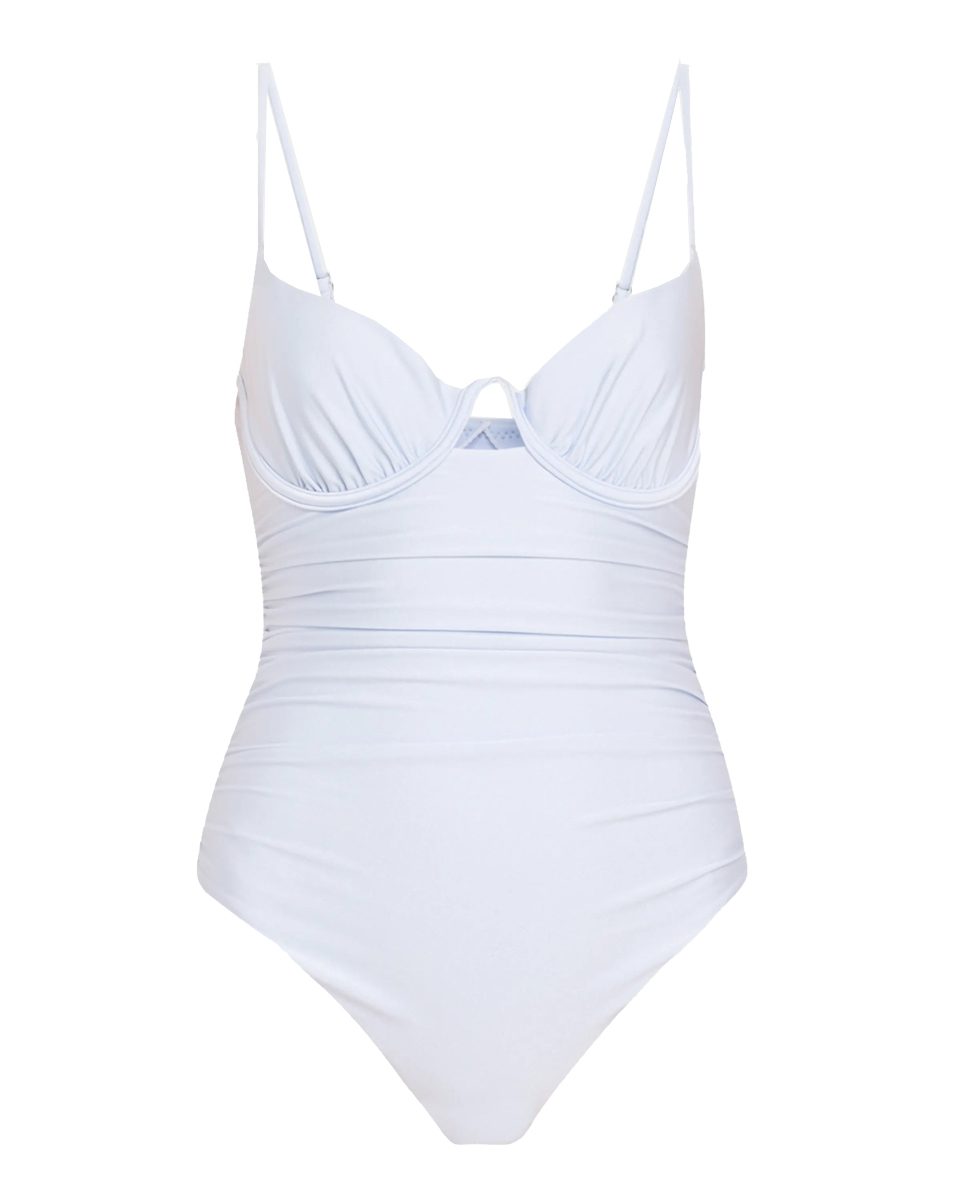 SIMKHAI Laine Ruched Underwire One Piece Swimsuit