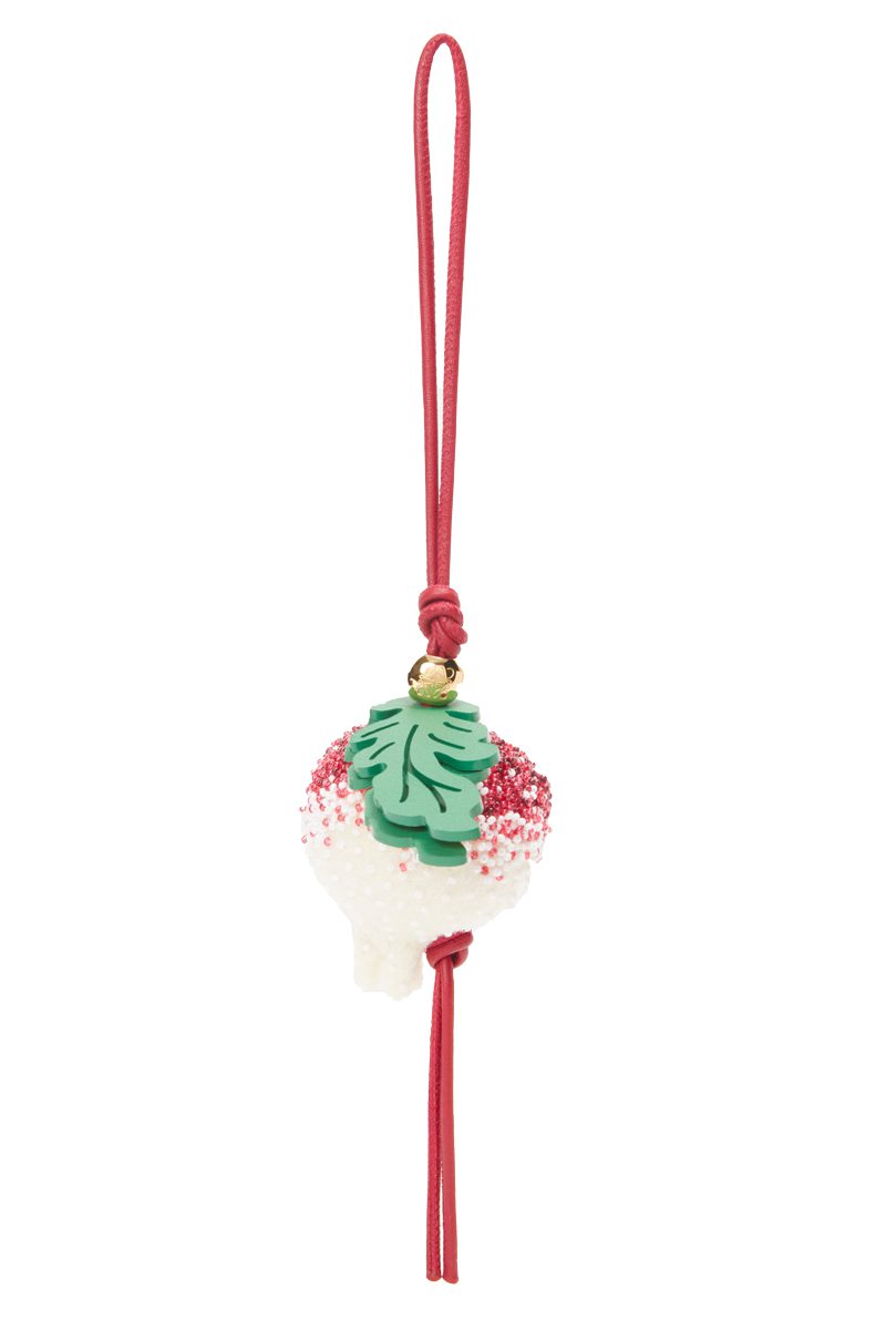 loewe Radish charm in beaded felt