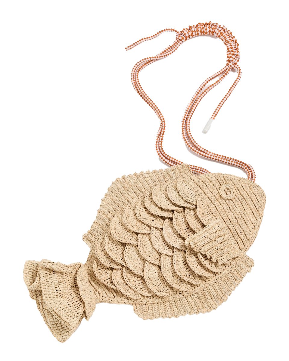 ALEMAIS Horizon Raffia Fish Crossbody Bag