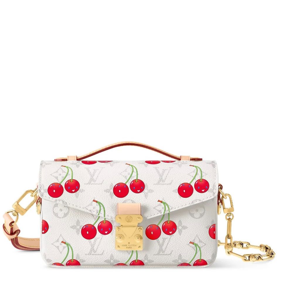 LV x TK Pochette Metis E W Cerises
