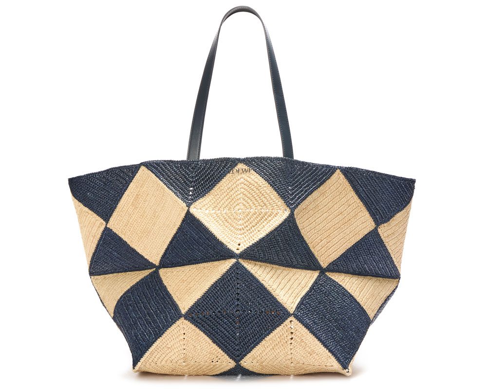 Loewe Puzzle Fold Raffia Tote Loewe Puzzle Fold Raffia Tote