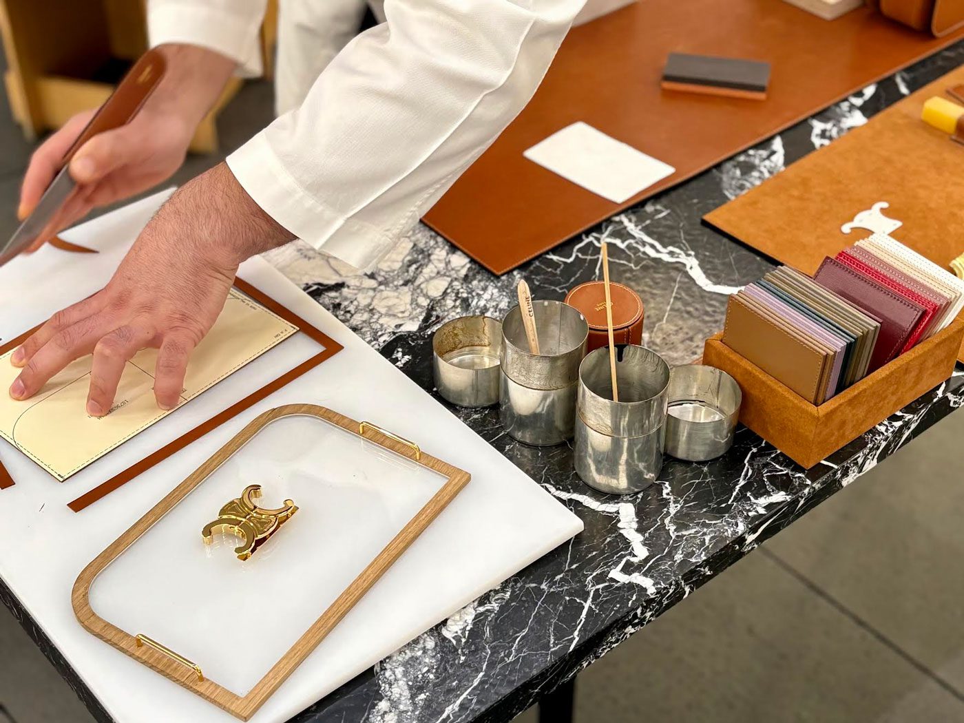 Making of the Celine Triomphe Bag