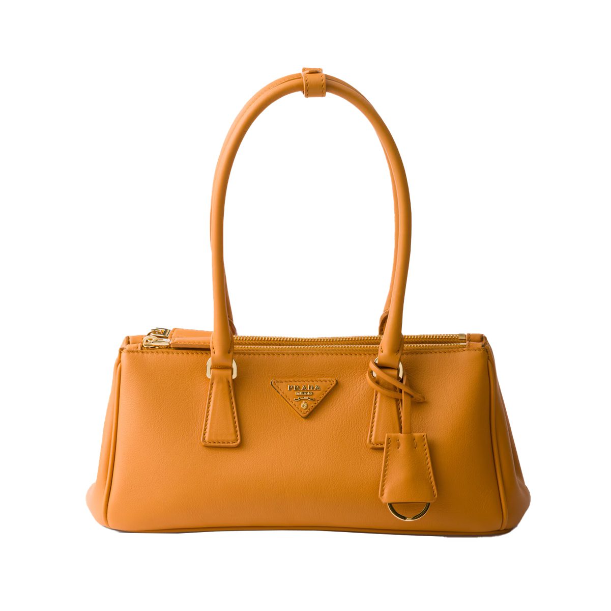Medium Prada Galleria leather bag amber
