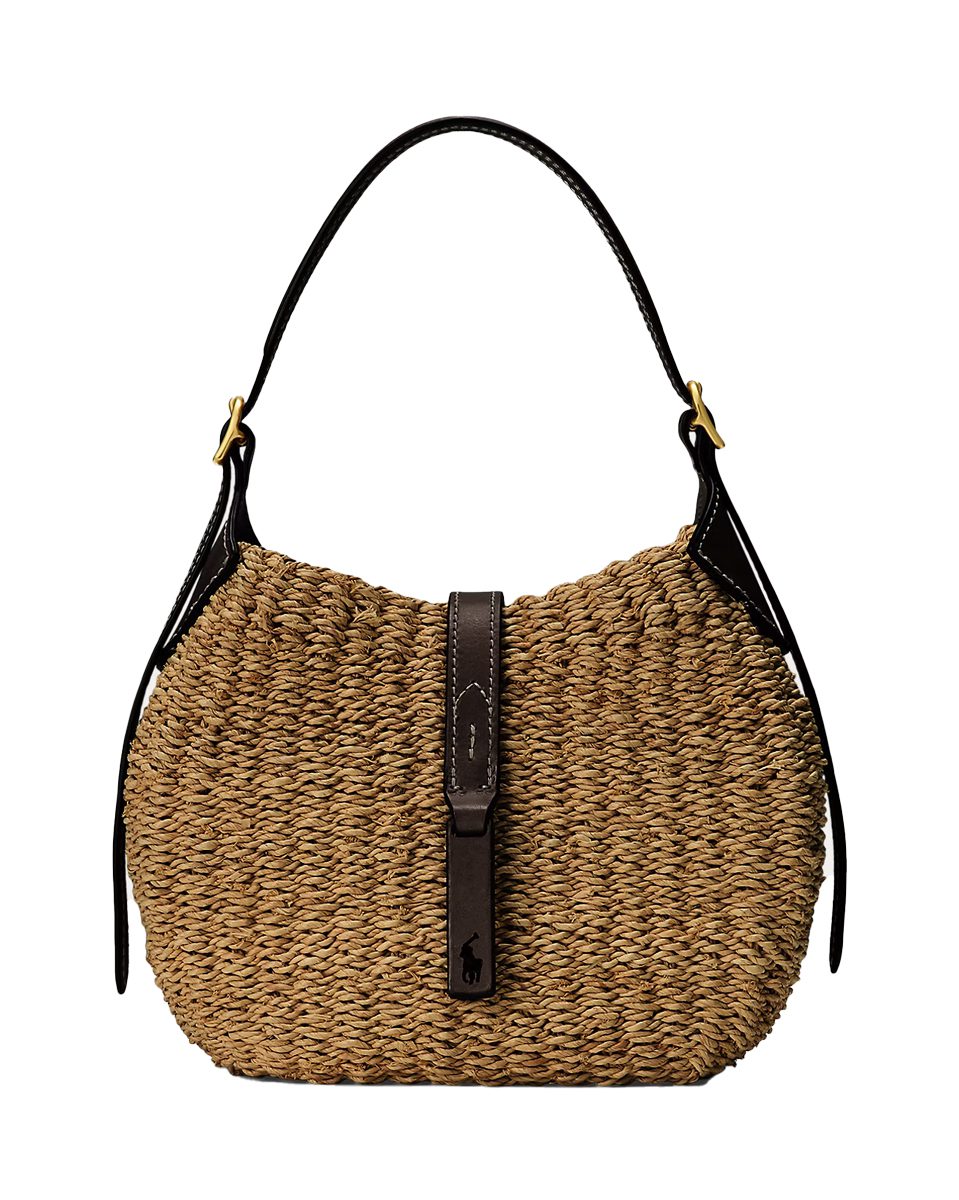 Polo Ralph Lauren Polo ID Raffia Small Shoulder Bag