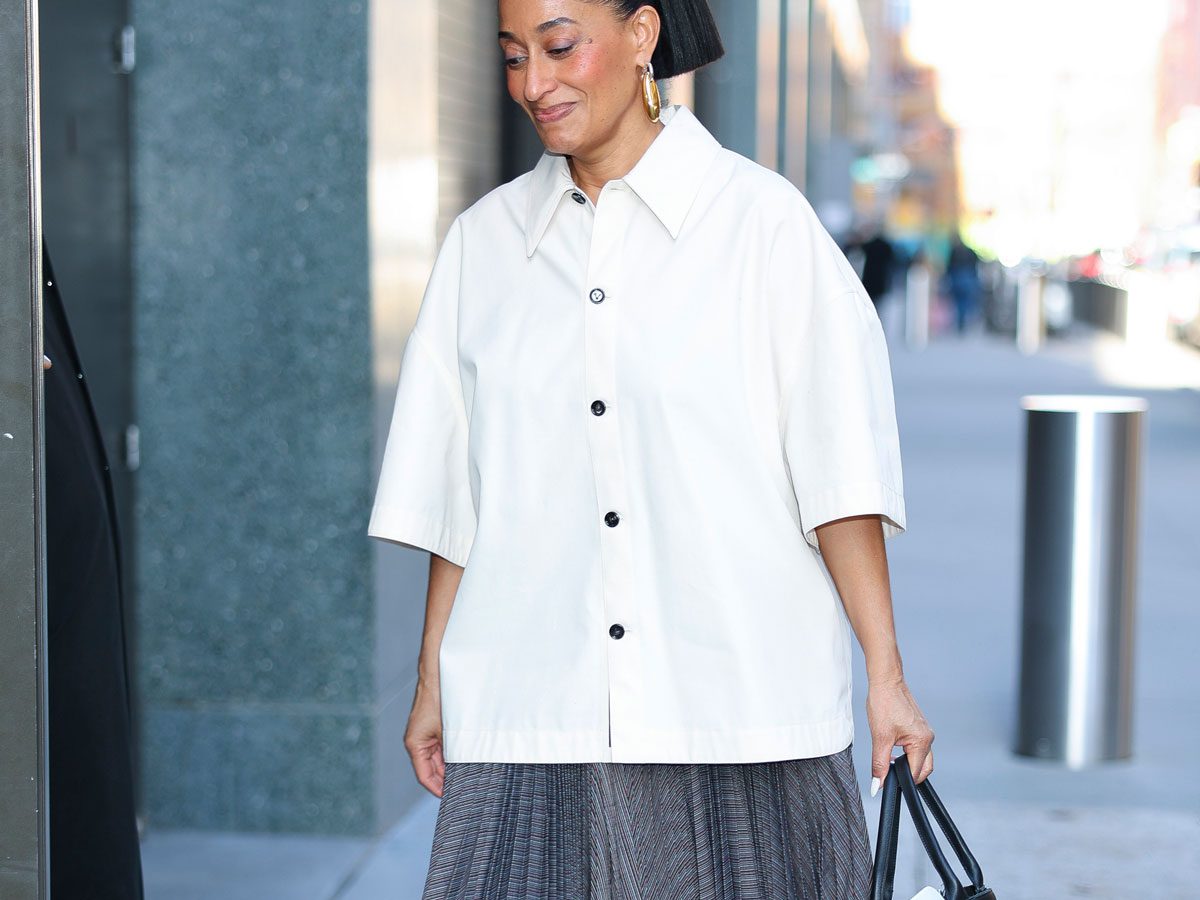 Tracee Ellis Ross Bottega Arco Celeb Bags April