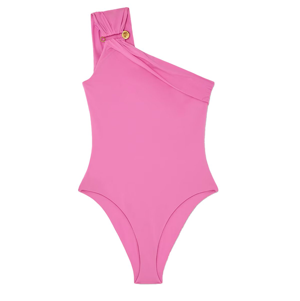 Versace Safety Pin Gathered One Piece Swimsuit