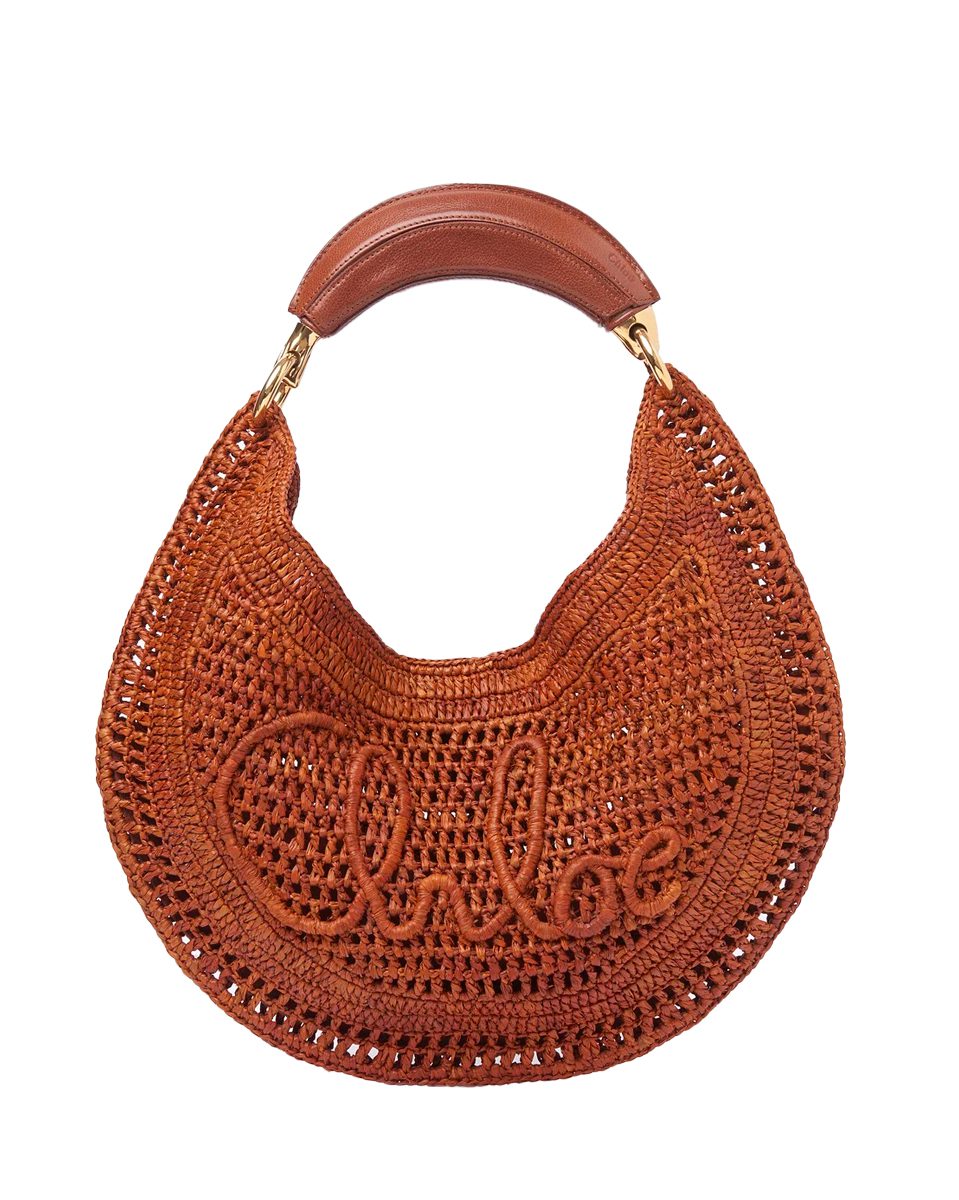 chloe Summer Banana hobo bag in raffia