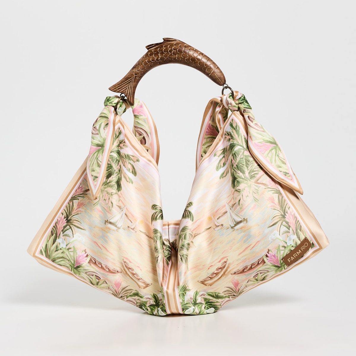 farm rio Maritime Portraite Multicolor Scarf Mini Bag farm rio Maritime Portraite Multicolor Scarf Mini Bag