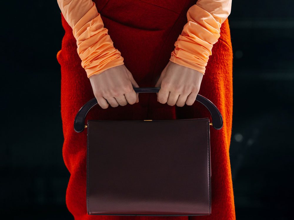 Dries Van Noten Burgundy Crisp Bag Dries Van Noten Burgundy Crisp Bag