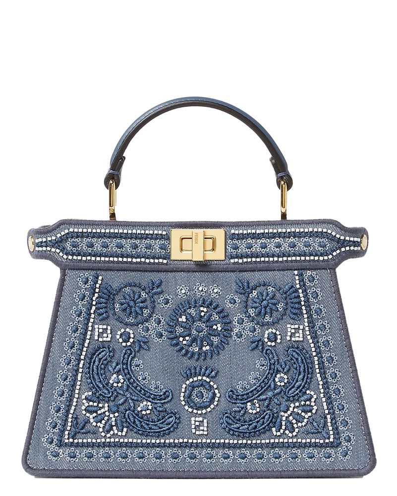 Fendi Petite Peekaboo Denim Fendi Petite Peekaboo Denim