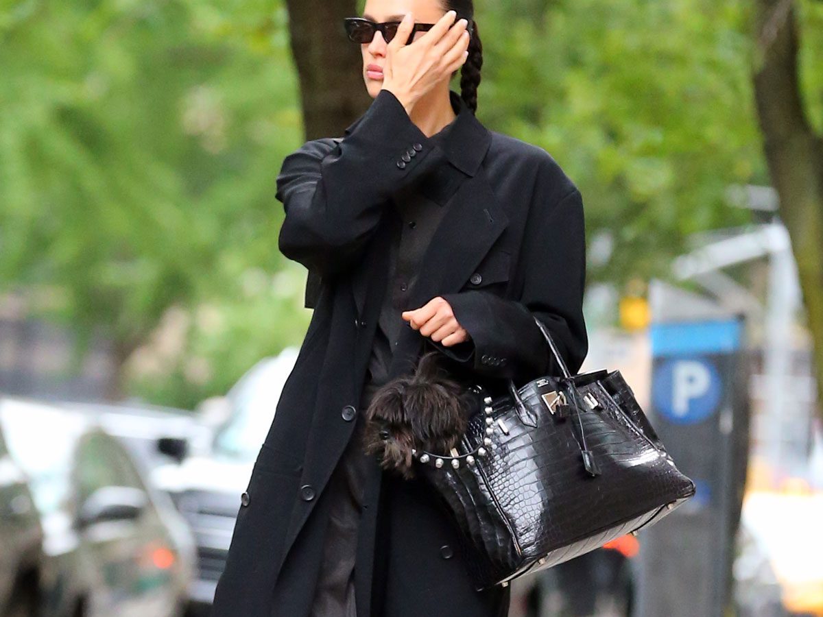 Irina Shayk Hermes Croc Birkin