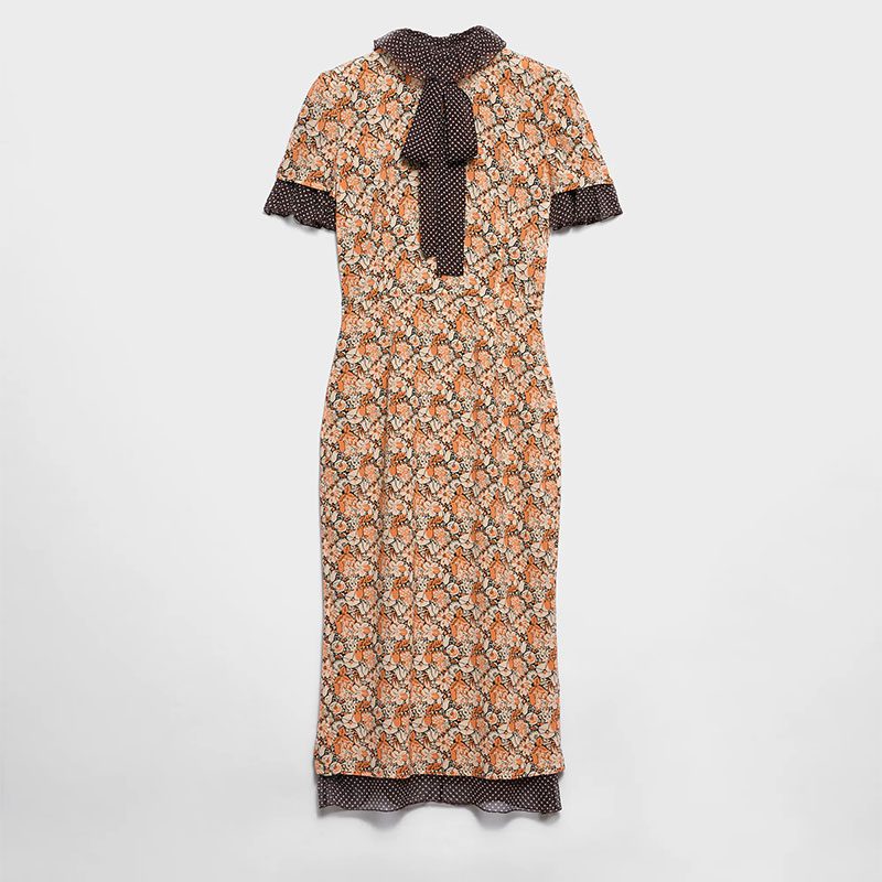 Printed georgette dress