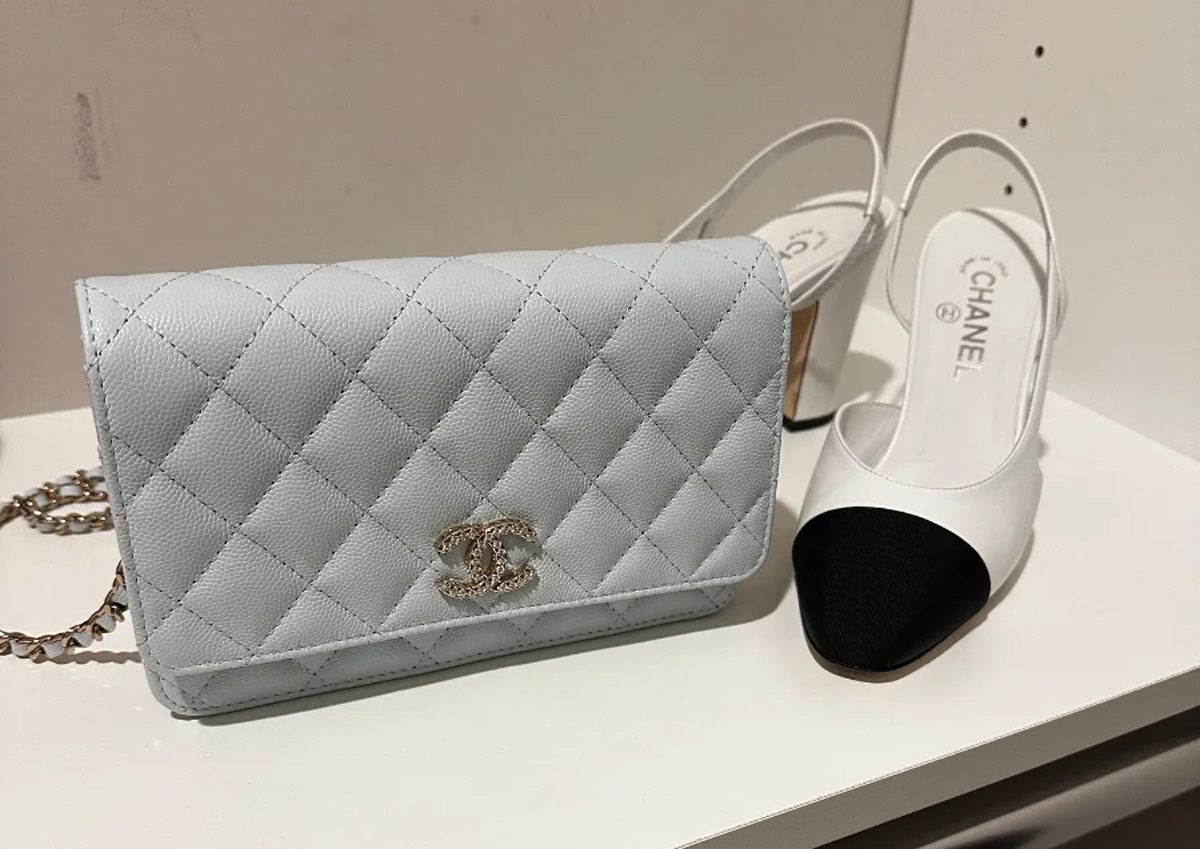chanel light blue woc chanel light blue woc