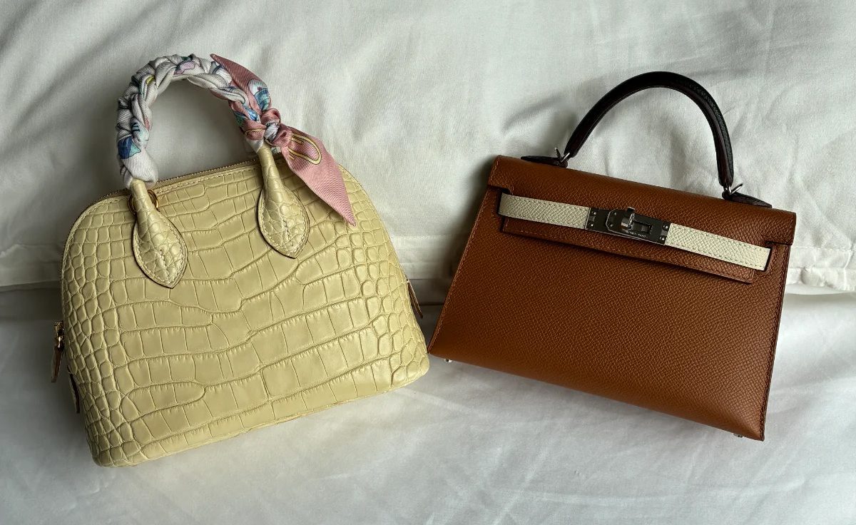 hermes Mini bolide in vanilla alligator, hermes Mini bolide in vanilla alligator