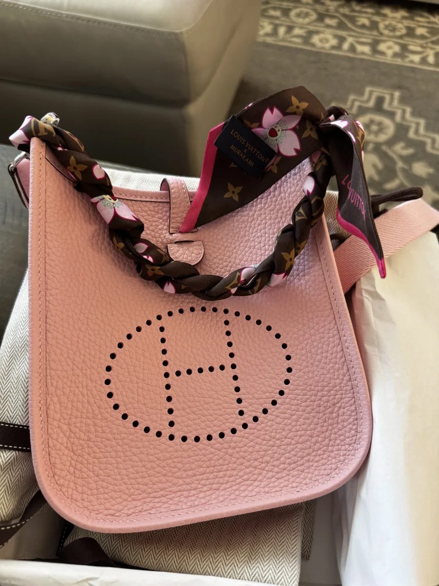 hermes Mini evelyne in rose Sakura hermes Mini evelyne in rose Sakura