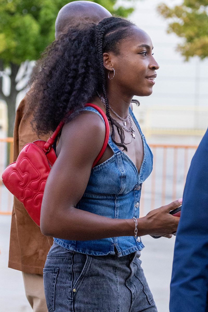 Coco Gauff Ganni Butterfly Handle Bag