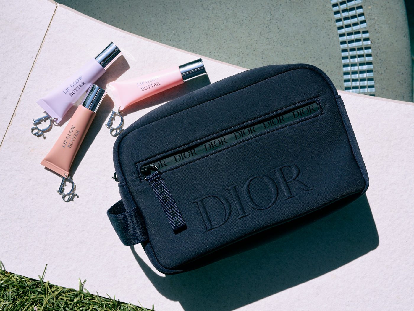 Dior Neoprene Beauty Pouch and Lip Balms