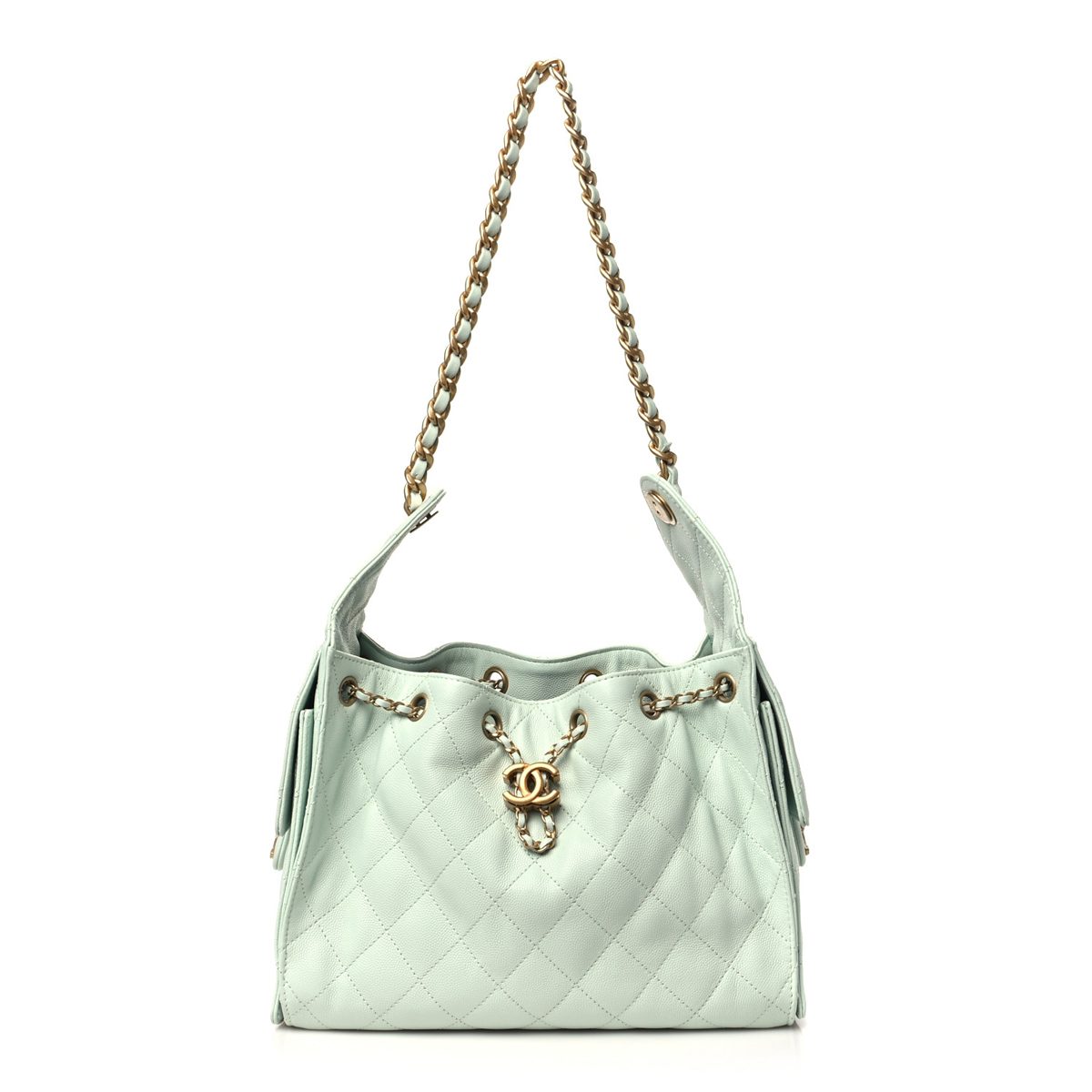 chanel Caviar Quilted Small Chanel 25 Handbag light green chanel Caviar Quilted Small Chanel 25 Handbag light green