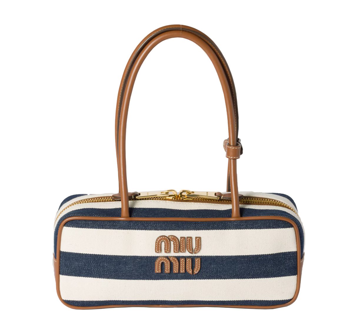 miu miu Beau canvas and leather bag miu miu Beau canvas and leather bag