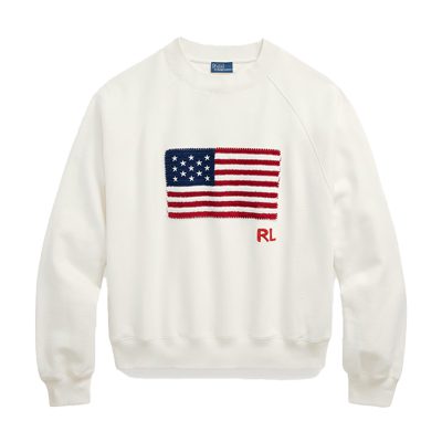 ralph lauren Logo Flag French Terry Crewneck