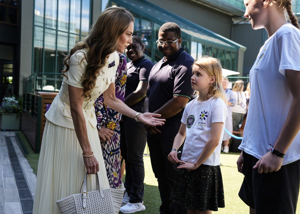 Kate Middleton Alexander McQueen graffiti-print shoulder bag