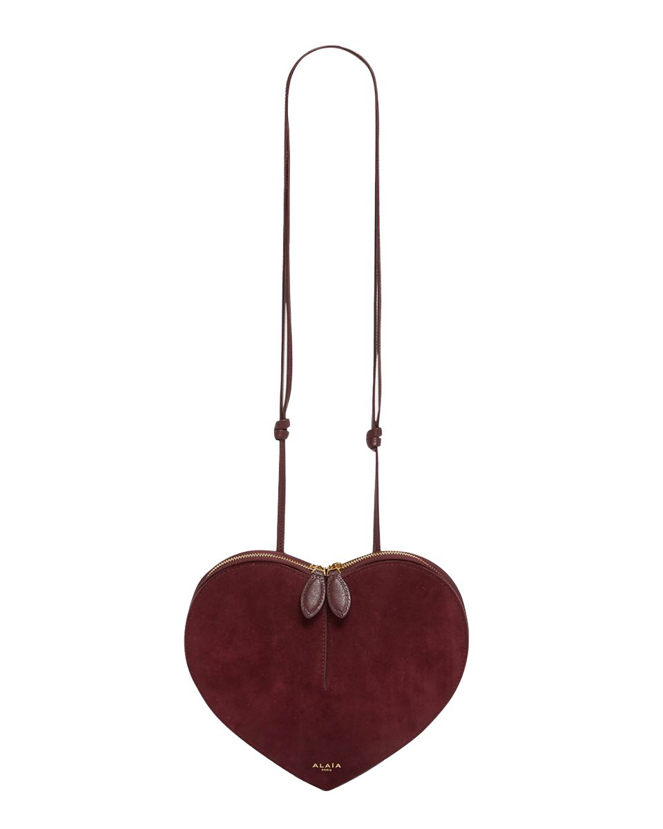ALAIA Le Coeur Crossbody Bag in Suede ALAIA Le Coeur Crossbody Bag in Suede