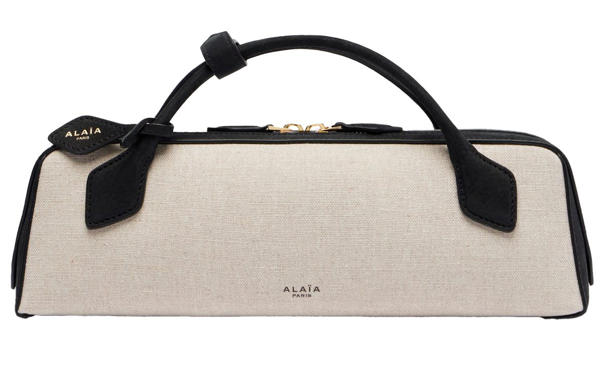 Alai?a Le Teckel canvas clutch