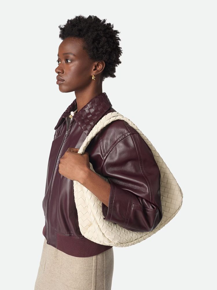 Bottega Veneta Small Campana Bag White