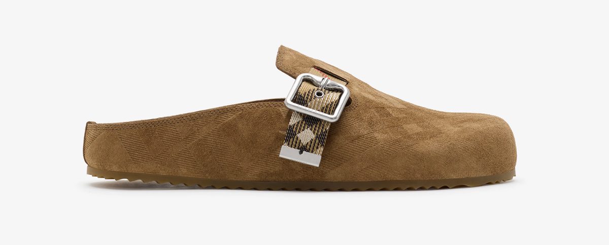 Burberry Check Suede Urchin Clogs