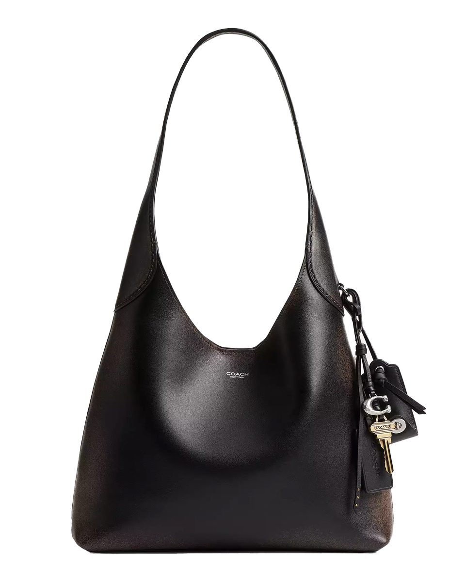 Coach Brooklyn Shoulder Bag 28 In Loved Leather in Black