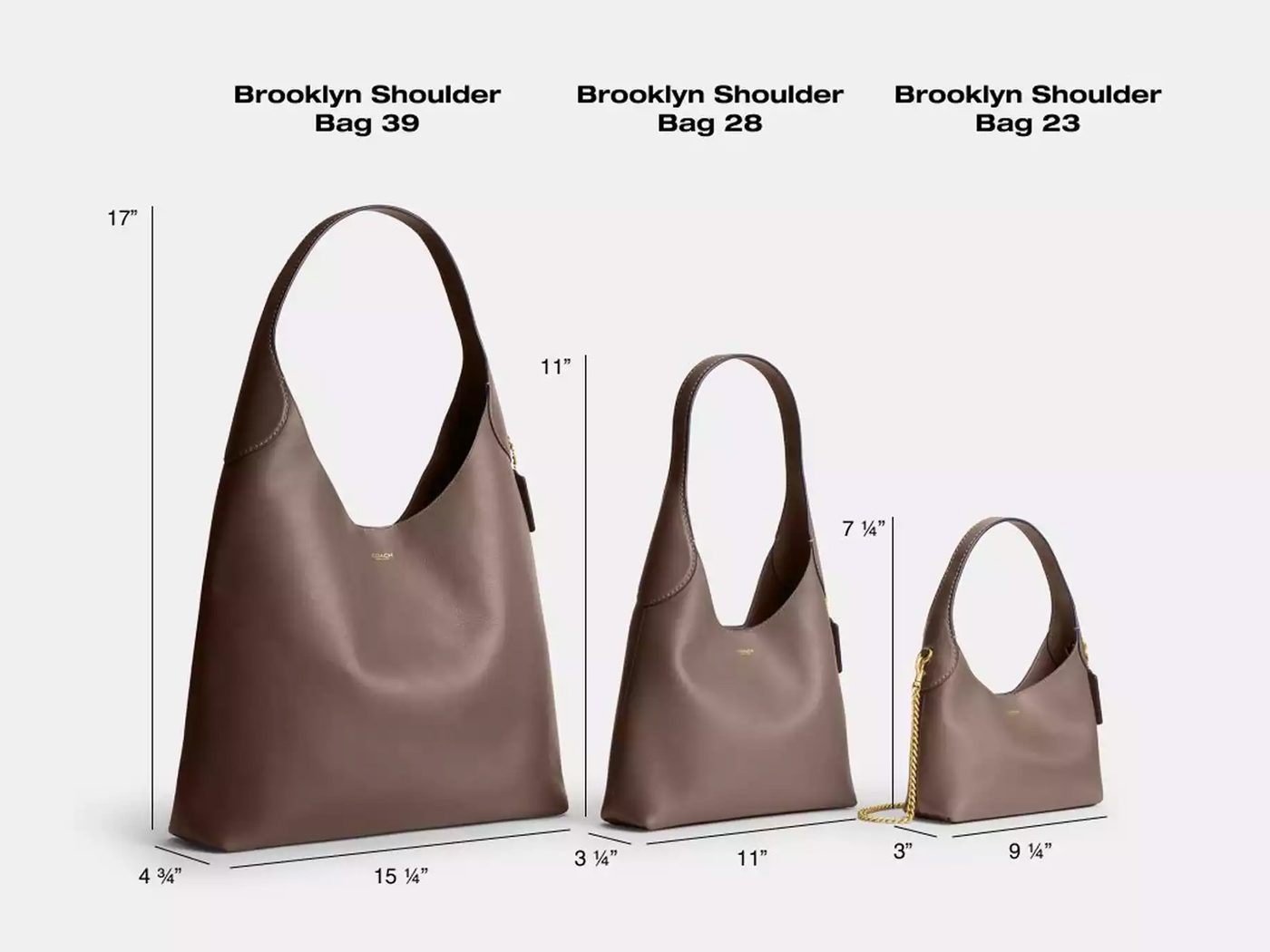 Coach Brooklyn Shoulder Bag Sizes