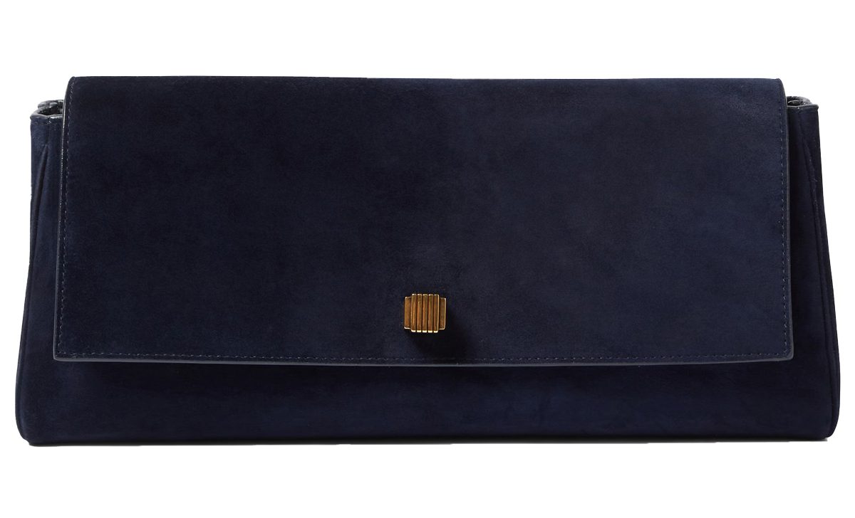 Khaite Audrey suede clutch