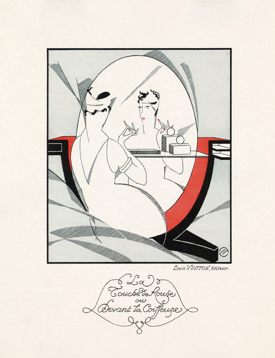 LEGRAIN DRESSING TABLE FOR LOUIS VUITTON, ILLUSTRATION FROM 1922 CATALOGUE