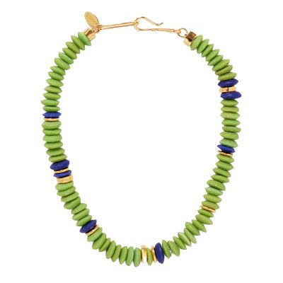 LIZZIE FORTUNATO Laguna gold tone beaded necklace