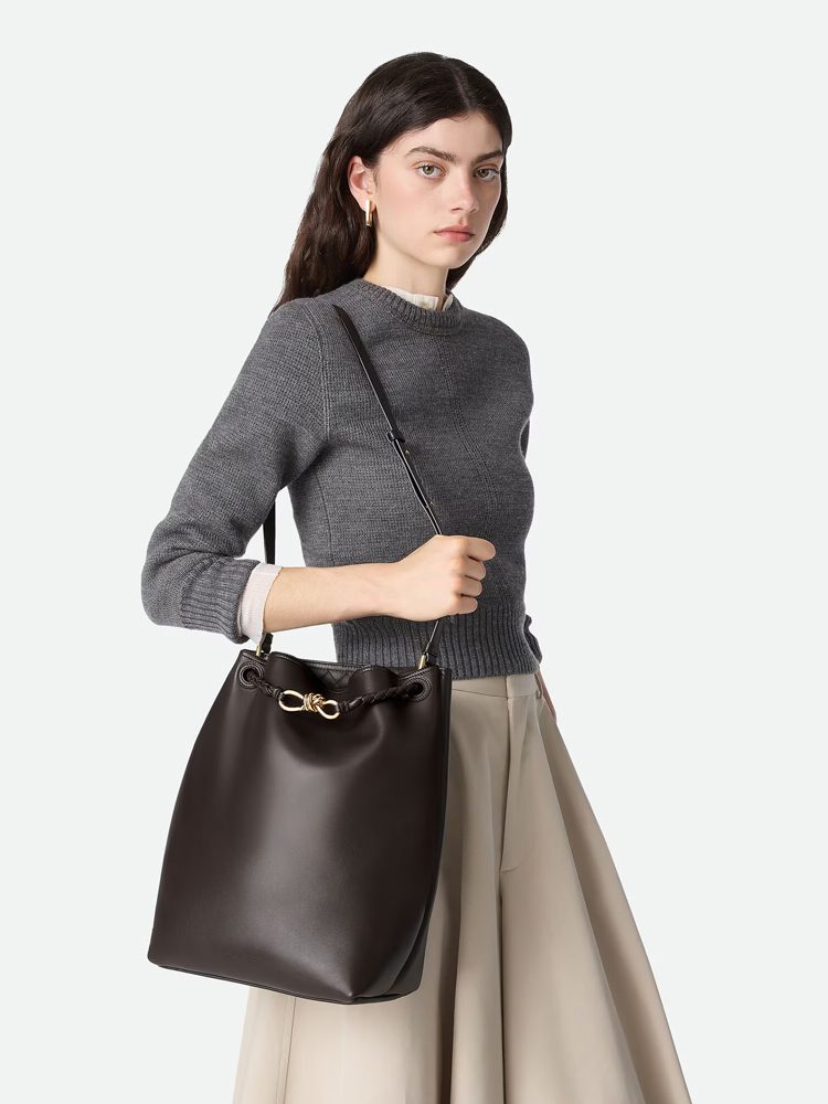 Bottega Veneta Andiamo Bucket Bag Fondant