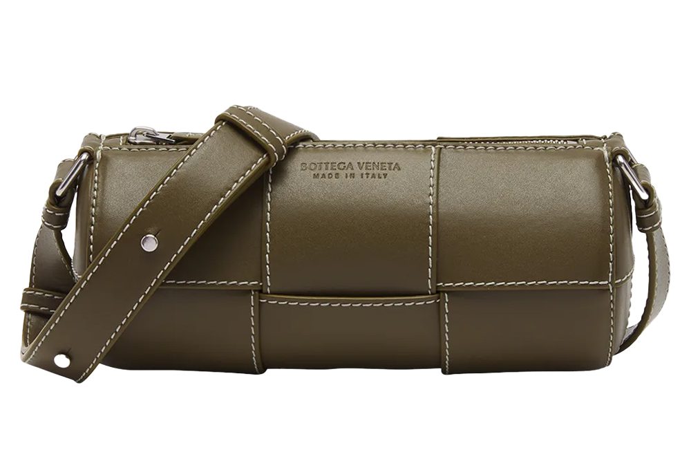 Bottega Veneta Olive Green Barrel Ba