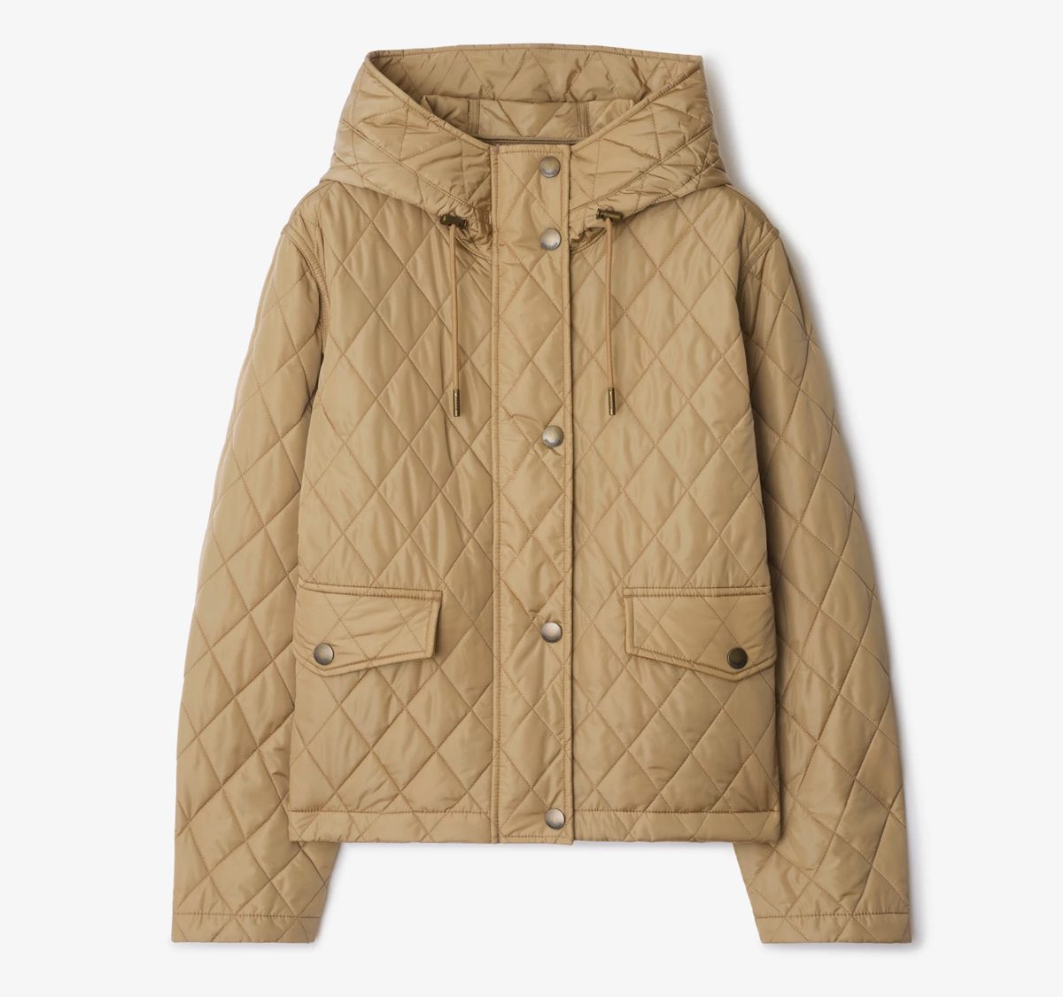 Burberry Cropped Quilted Nylon Hooded Jacket