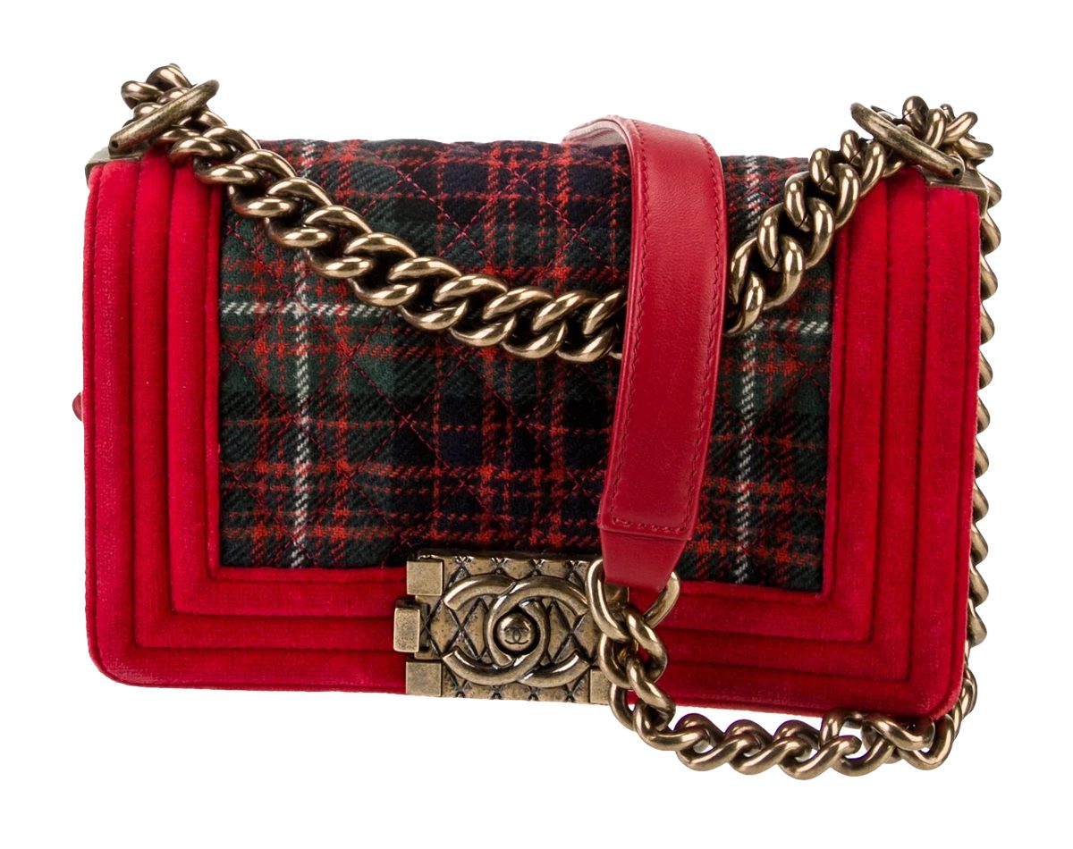 Chanel Paris Edinburgh Small Tartan Boy Bag