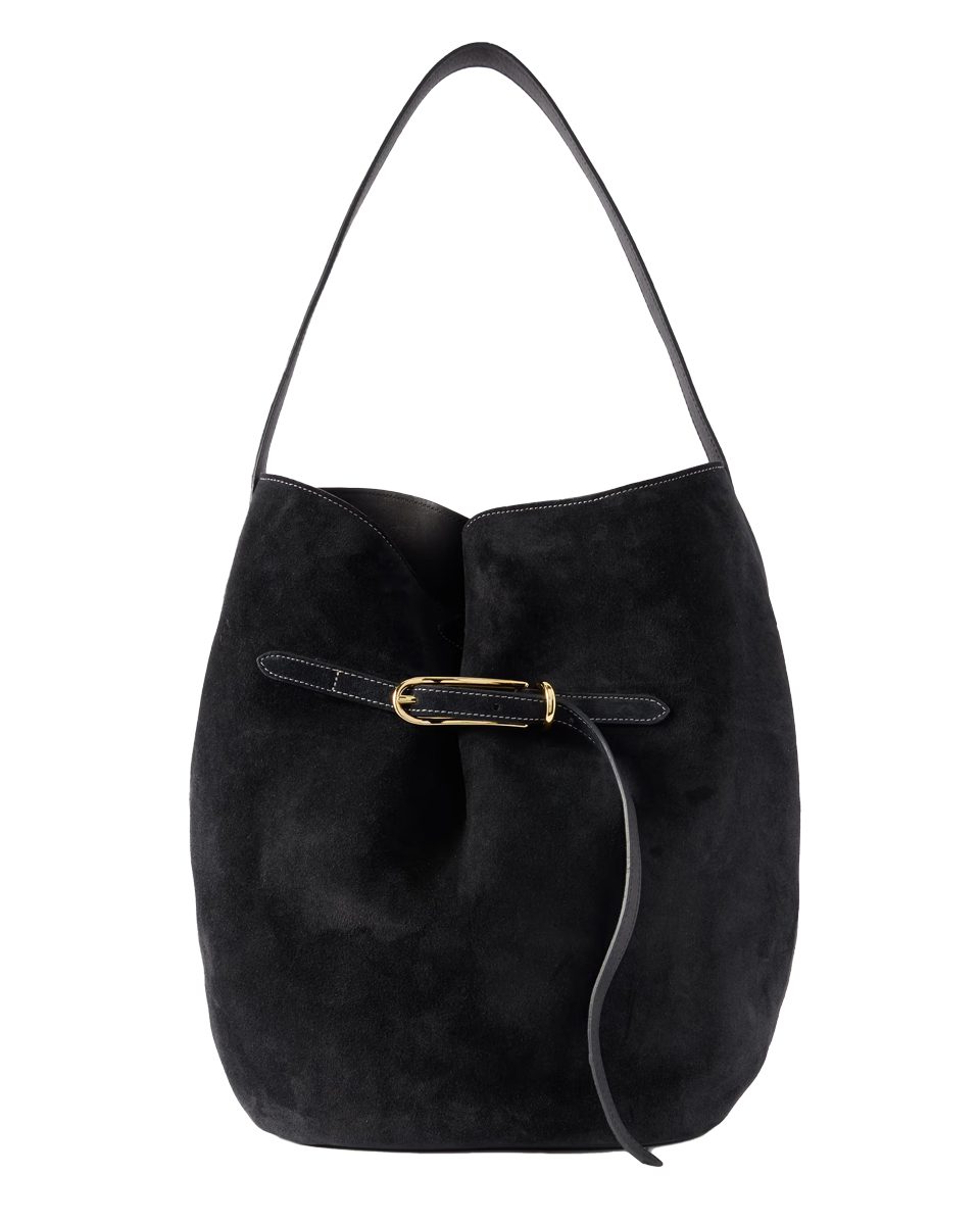 LIFFNER Buckled suede bucket bag