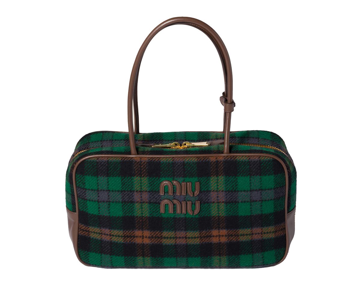 Miu Miu Beau tartan top handle bag