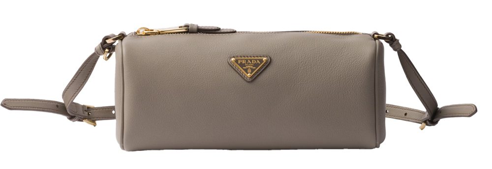 Prada Grey Barrel Bag