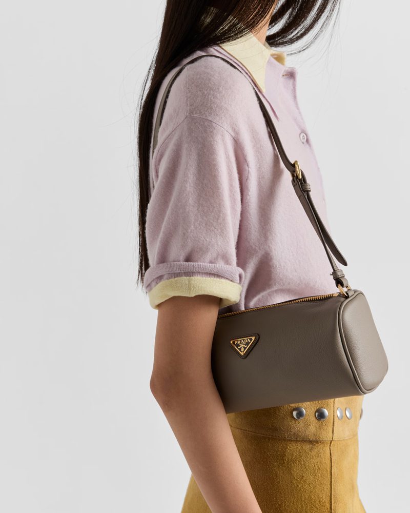 Prada leather Pouch Grey