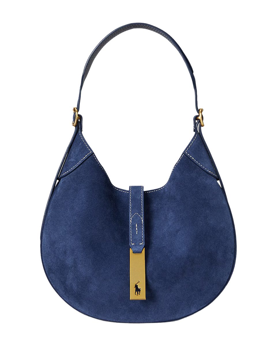 Ralph Lauren Polo ID Suede Small Shoulder Bag