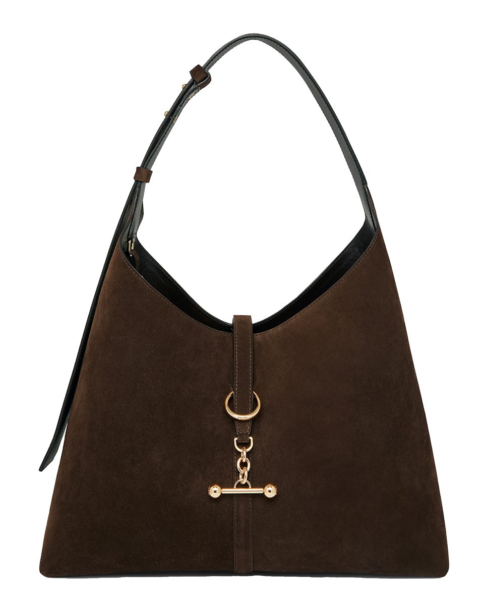 Strathberry Kite Toggle Suede Hobo Bag