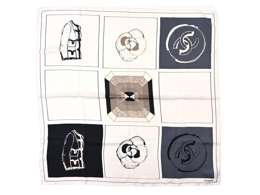 Chanel Camellia Silk Scarf Chanel Camellia Silk Scarf