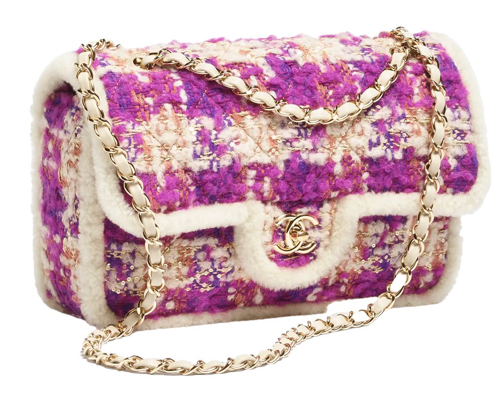 Chanel Coco Neige Purple Flat Bag