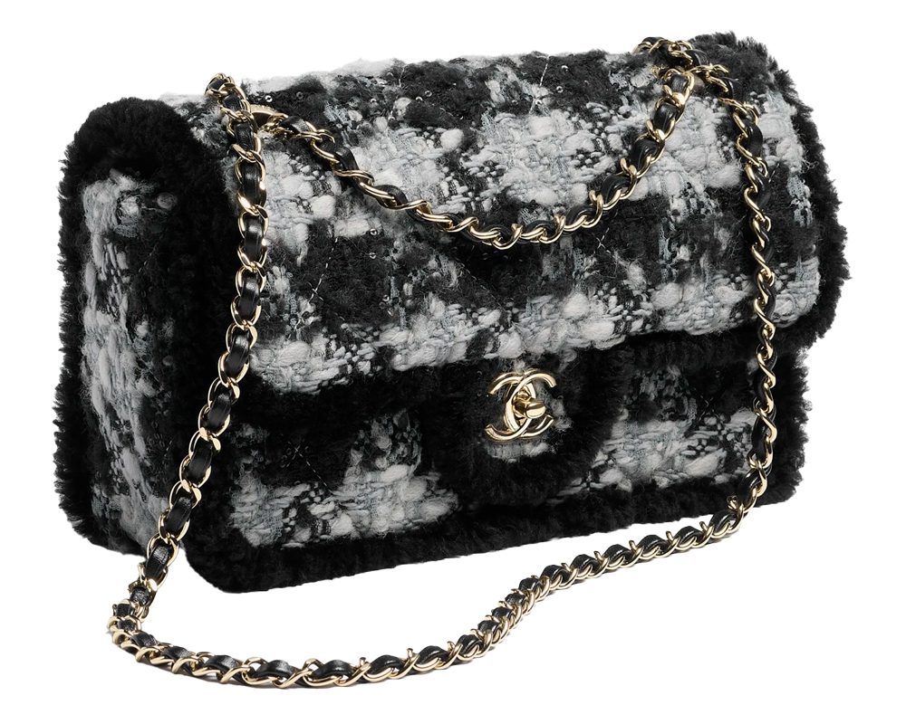 Chanel Coco Neige Tweed Large Flap