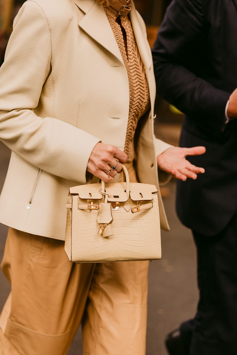 Hermes MATTE VANILLE ALLIGATOR BIRKIN 25 WITH GOLD HARDWARE