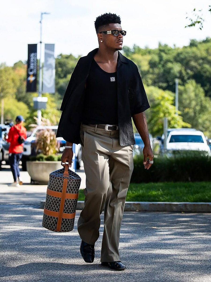 Jaylinn Hawkins Goyard Barrel Bag Jaylinn Hawkins Goyard Barrel Bag
