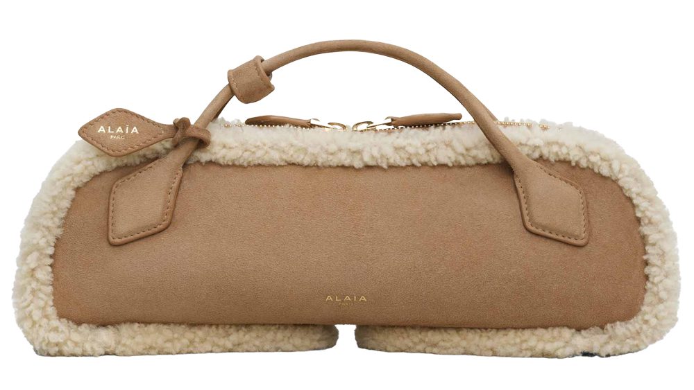 Alaia Le Teckel Shearling Text